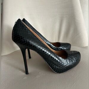 Coach Kristina black snakeskin stiletto